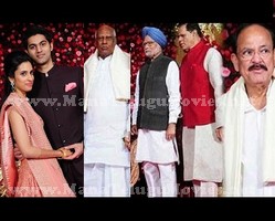 National Celebs at TSR Grand Son Wedding Photos