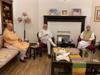 Pic Talk: Modi, Amit Shah meet LK Advani