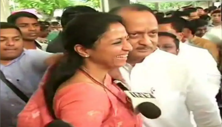 Supriya welcomed Ajith Pawar with a hug!