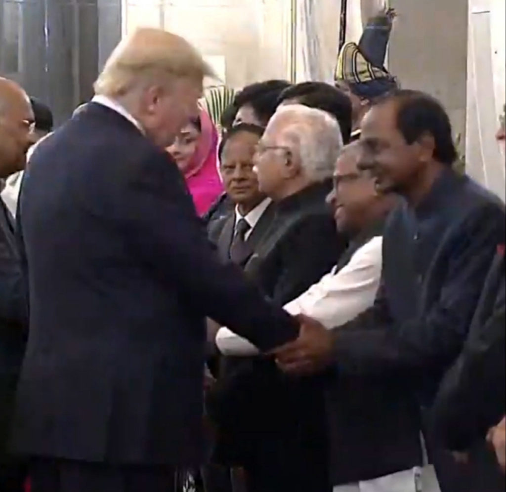 Pics: Donald Trump Shakes Hand with Telangana CM KCR
