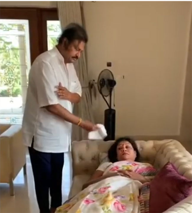 Video: Mohan Babu Serves His Wife During ‘Janta Curfew!