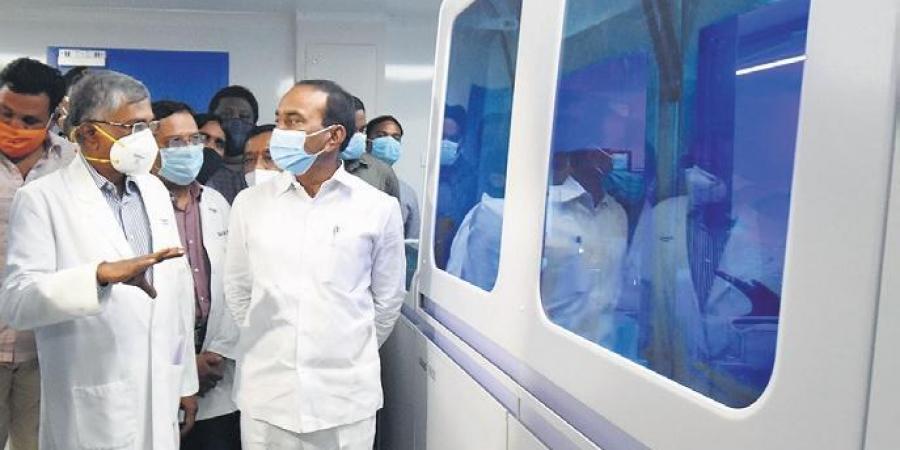Telangana Health Minister Eatala Rajender inaugurates Cobas 8800 at NIMS to boost COVID testing
