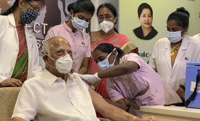 Upasana Proud Of Her Grandfather Getting The Vaccine Today!