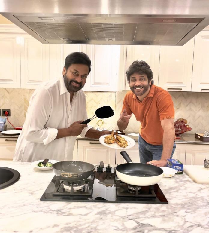 Chiranjeevi and Nagarjuna spend a wonderful evening ahead of Wild Dog‘a release