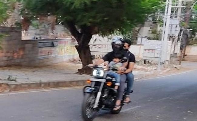 Jr NTR’s bike ride with son Bhargav Ram