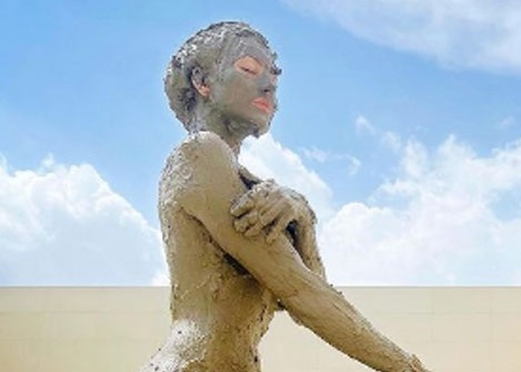 Pic Talk: Urvashi Enjoying A Mud Bath IN Balearic Beach!
