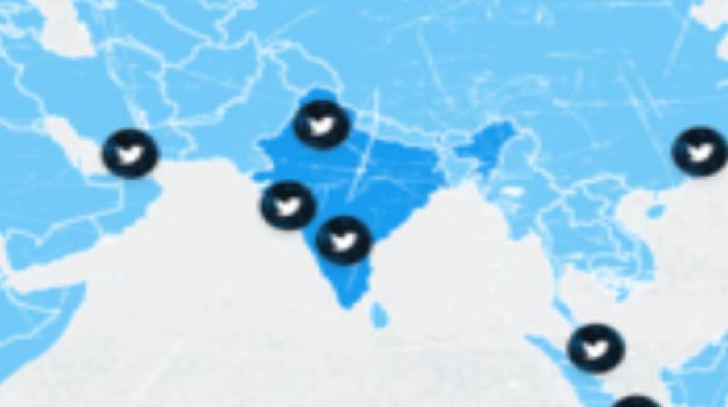 Twitter website displays distorted India map; J&K, Ladakh shown as separate country