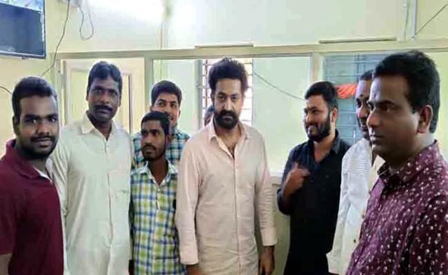 Jr NTR spotted at Shankara Palli Tahsildar office