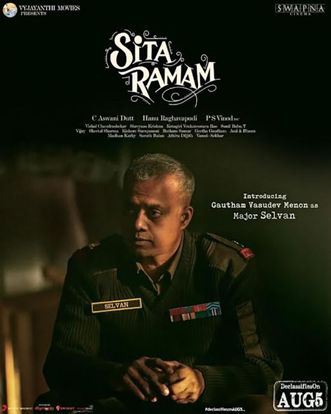 Meet Gautham Menon As Major Selvan In ‘Sita Ramam’!