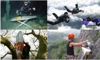 From Everest to Underwater: Extreme Ironing Takes Risks to New Heights!